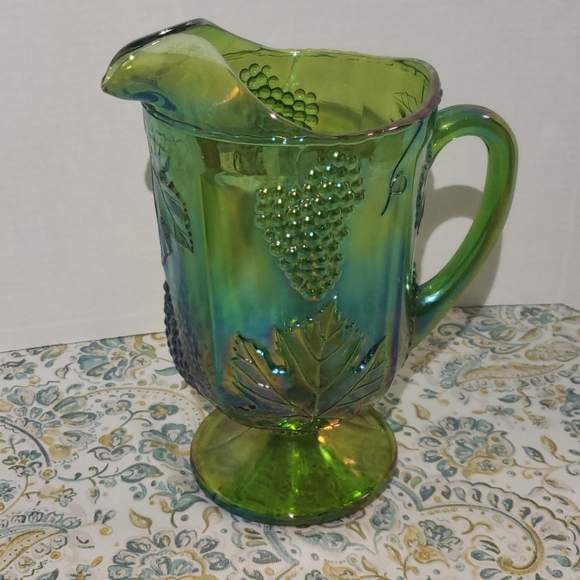 Indiana Carnival Glass Vintage Pitcher EUC - Picture 2 of 8